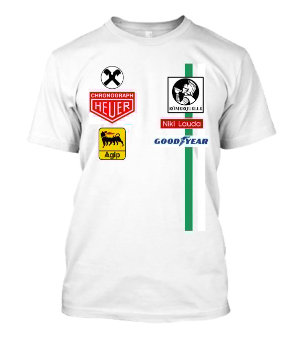 Heuer Chronograph Agip Römerquelle Niki Lauda Goodyear T-Shirt