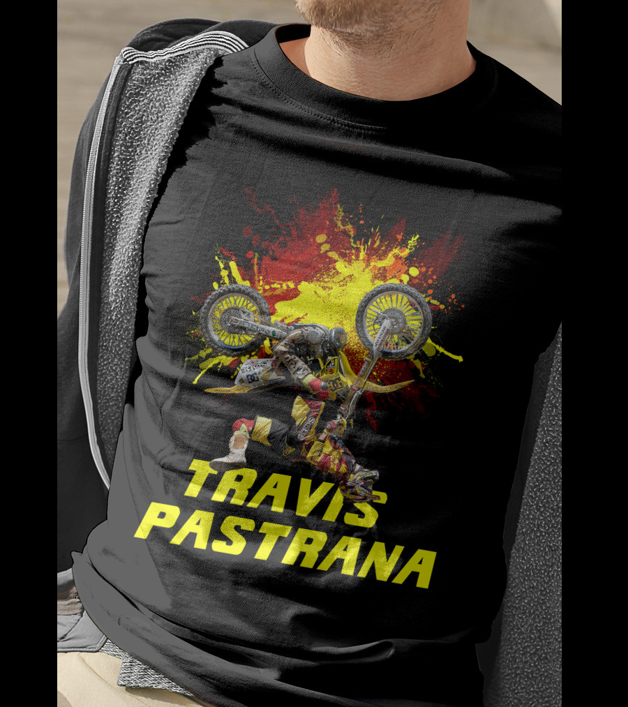 TRAVIS PASTRANA Freestyle Motocross Stunt Action T-Shirt