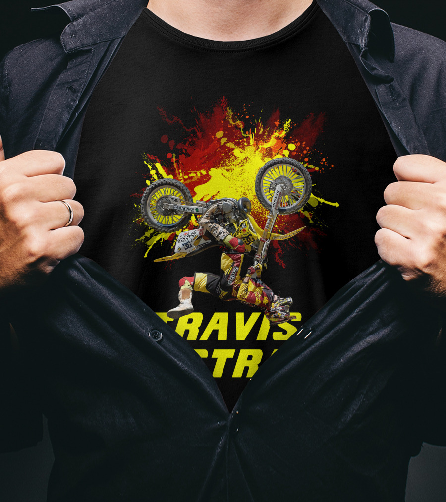 TRAVIS PASTRANA Freestyle Motocross Stunt Action T-Shirt