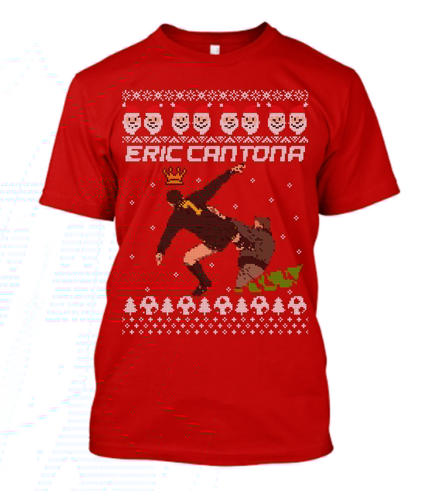 Eric Cantona Iconic Jump Festive T-Shirt