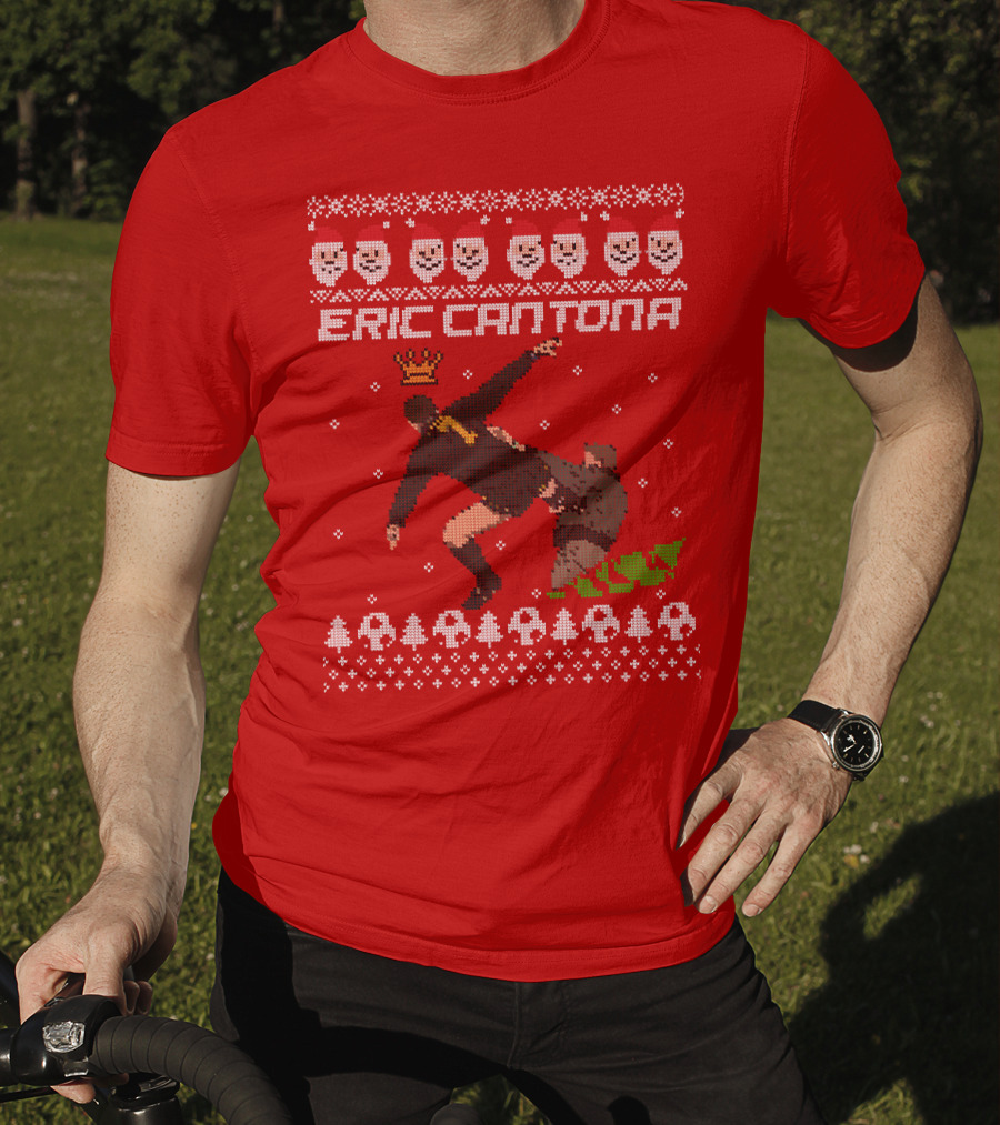 Eric Cantona Iconic Jump Festive T-Shirt