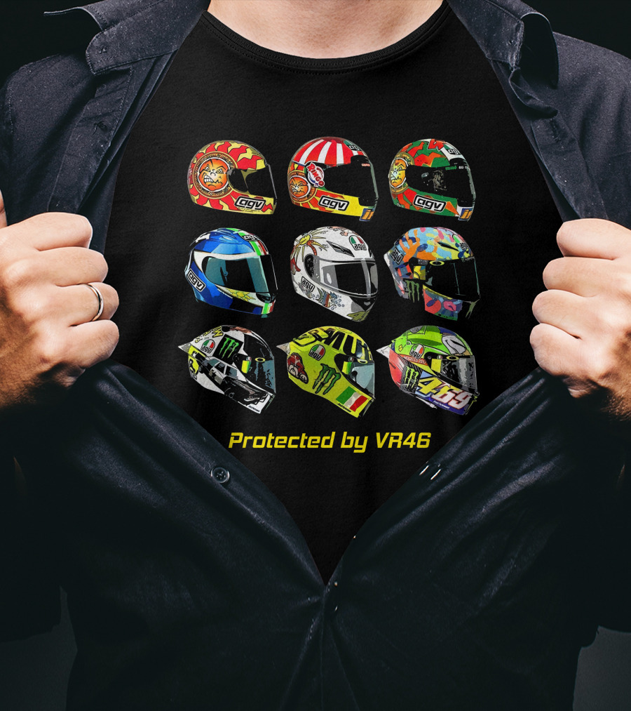 Protected By VR46 AGV Helmets Collection T-Shirt