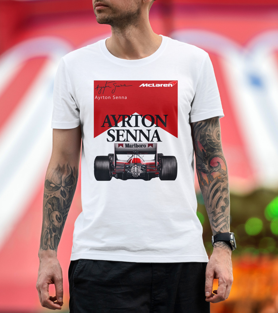 Ayrton Senna McLaren Marlboro Racing Team T-Shirt