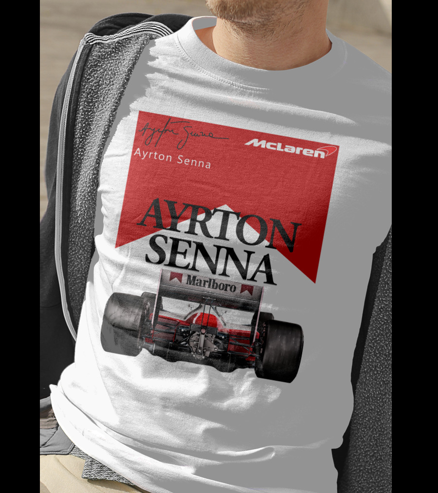 Ayrton Senna McLaren Marlboro Racing Team T-Shirt