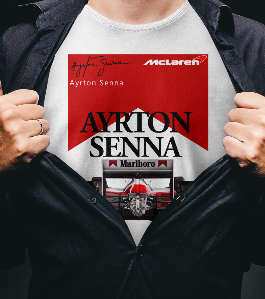Ayrton Senna McLaren Marlboro Racing Team T-Shirt