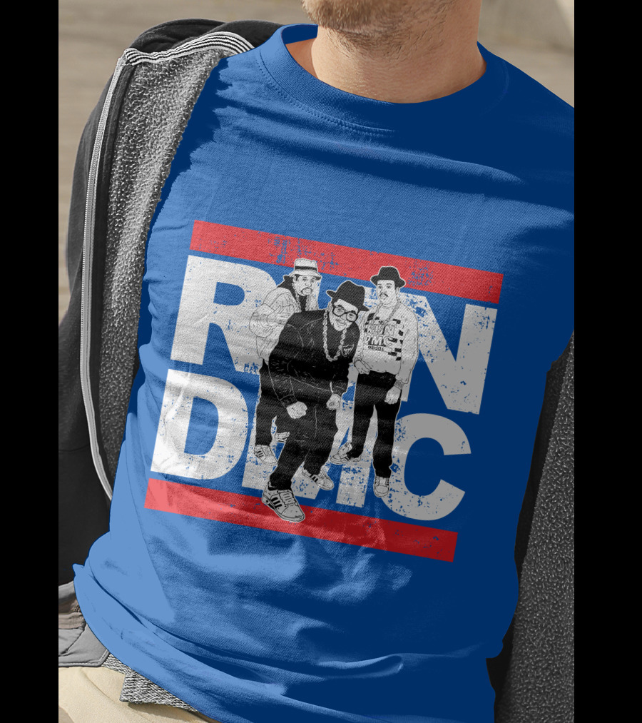 Run DMC 53 Hip Hop Legends Graphic Red Stripes T-Shirt