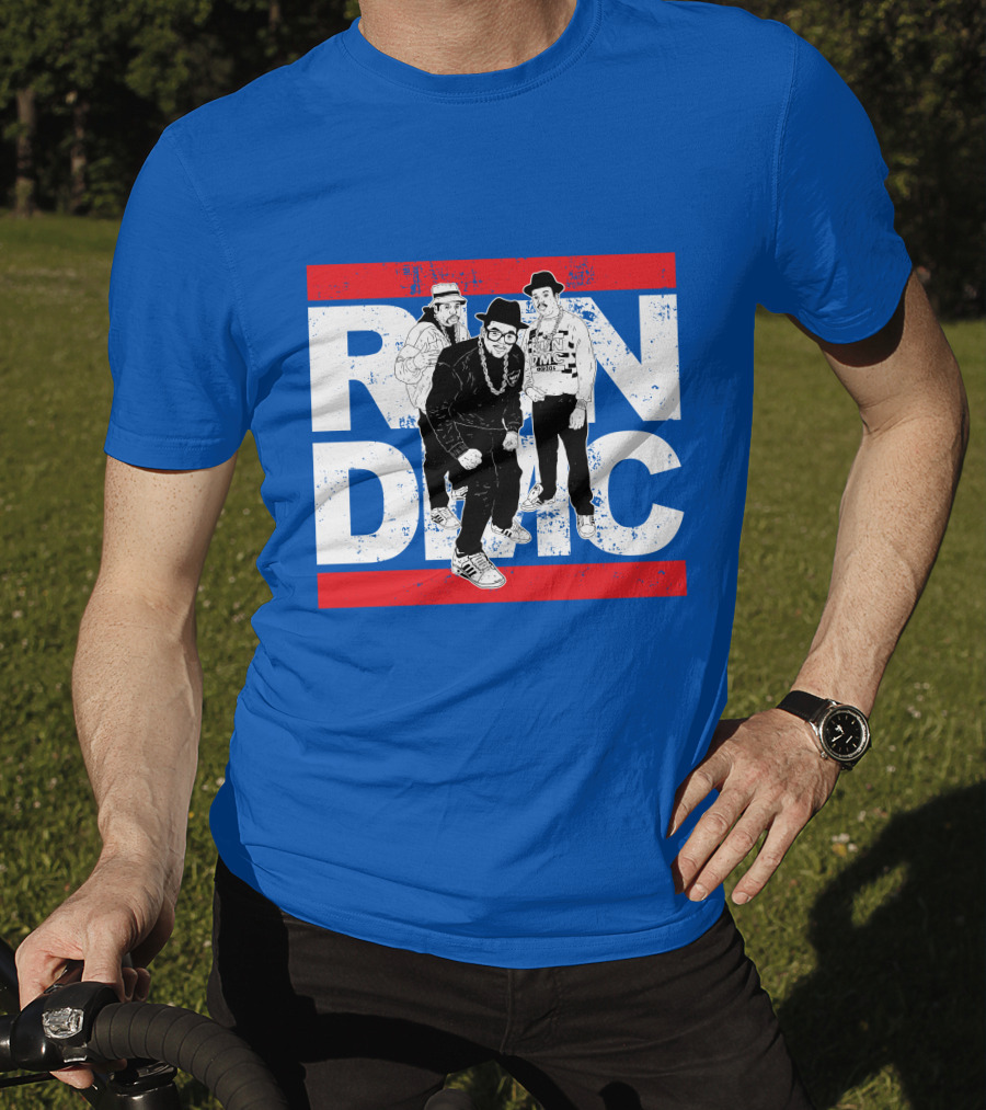 Run DMC 53 Hip Hop Legends Graphic Red Stripes T-Shirt