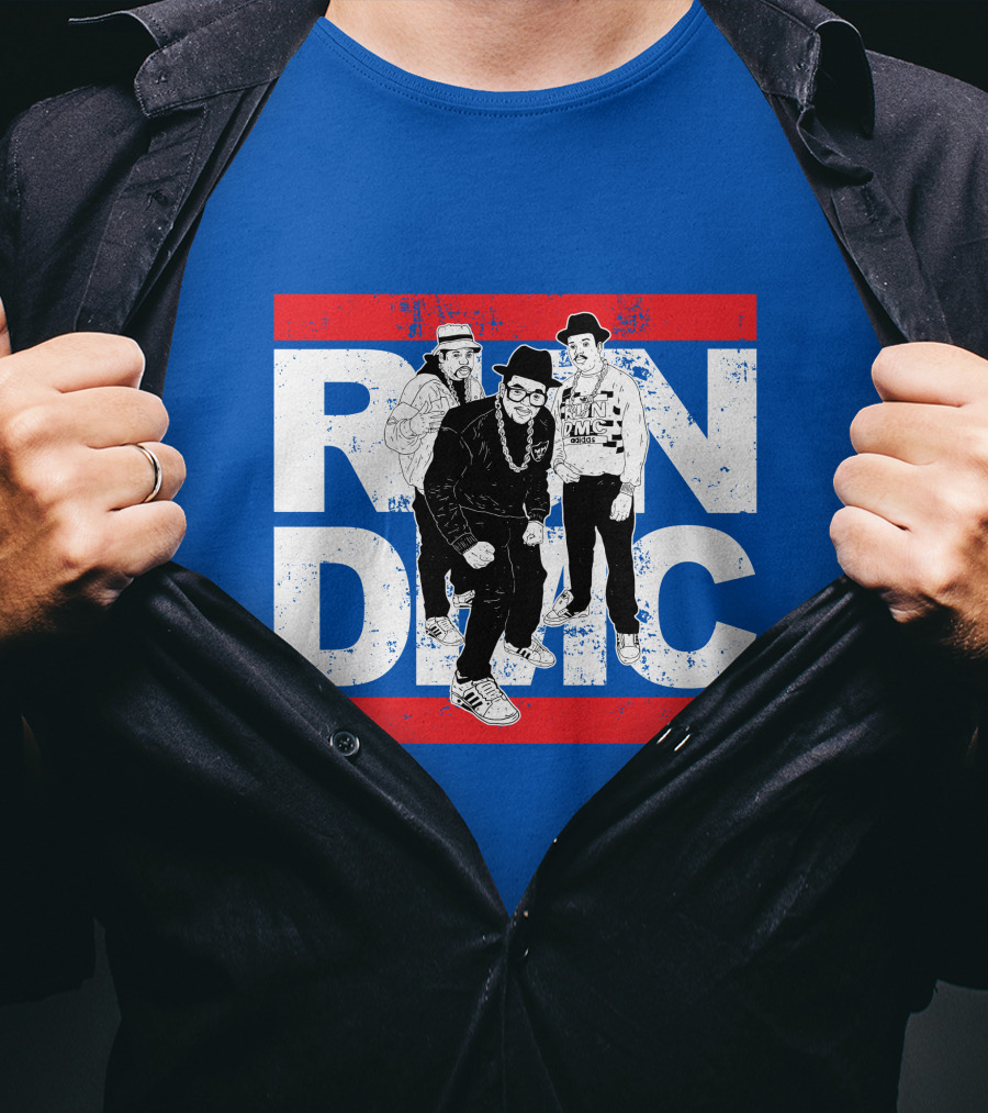 Run DMC 53 Hip Hop Legends Graphic Red Stripes T-Shirt