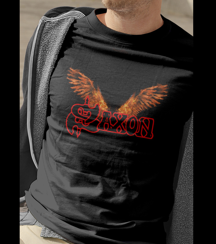 SAXON Flaming Wings Iconic Band T-Shirt