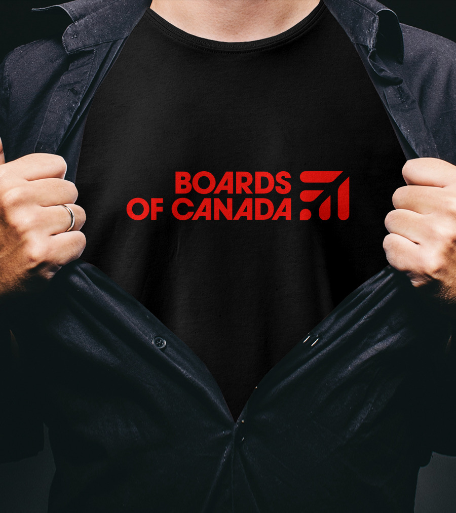 Boards Of Canada Red Logo With Graphic Element T-Shirt