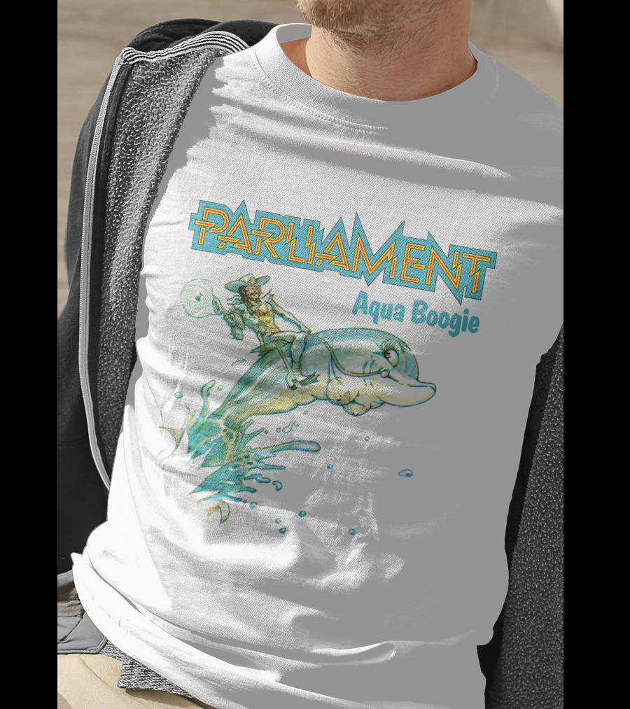 Parliament Aqua Boogie Funkadelic 56 Riding Dolphin T-Shirt
