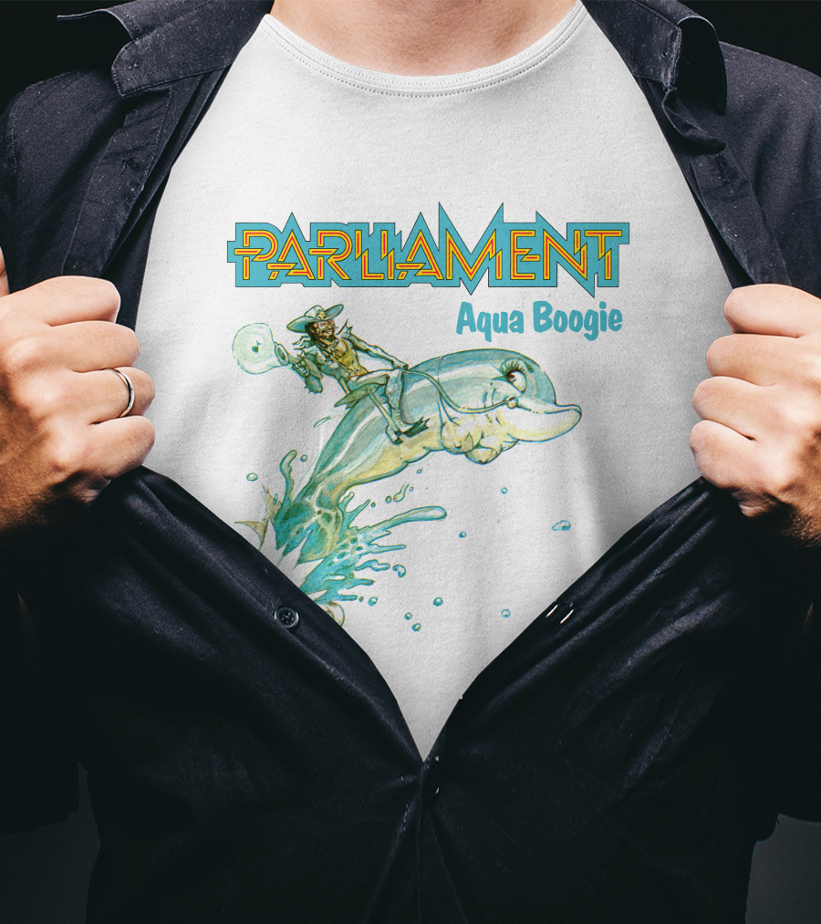 Parliament Aqua Boogie Funkadelic 56 Riding Dolphin T-Shirt