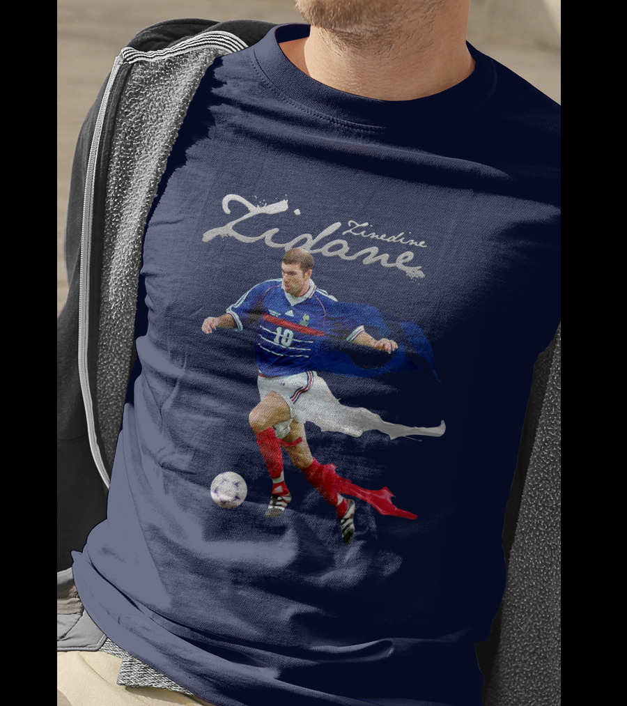 Zinedine Zidane Iconic Number 10 Football Legend T-Shirt
