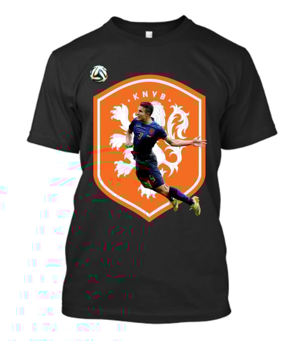 KNVB Netherlands Flying Header Football Icon Robin Van Persie T-Shirt