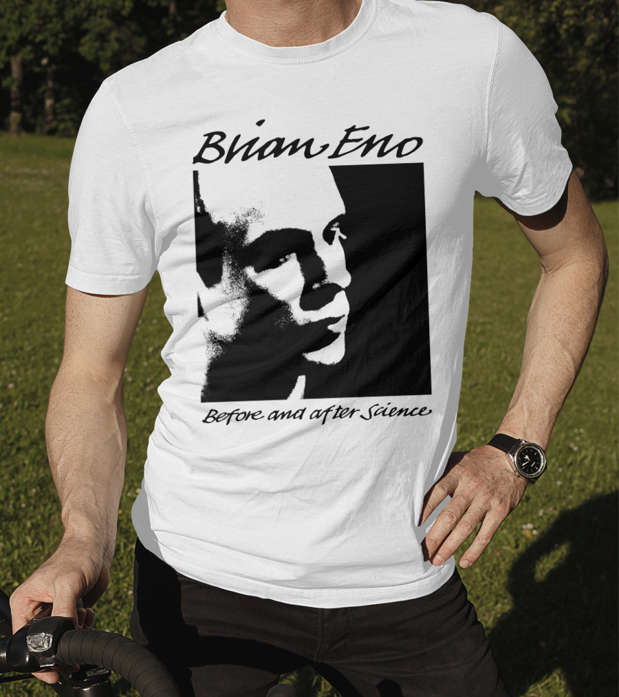 Brian Eno Before And After Science Album Face Black And White Profile T-Shirt