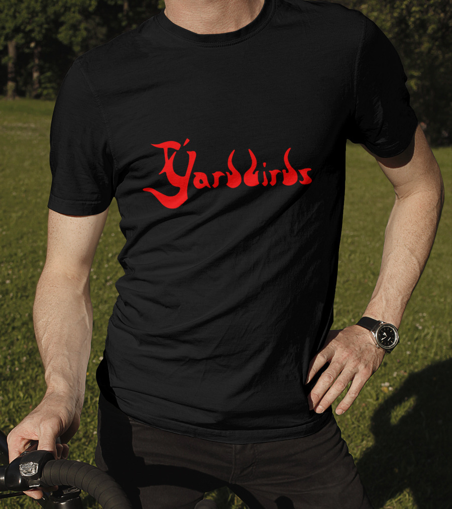 Yardbirds Play Blues 1983 Iconic Red Flame Text T-Shirt
