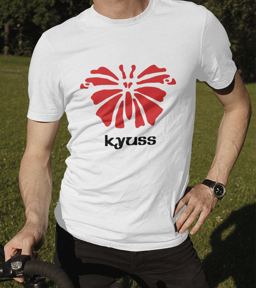 Kyuss Vintage Logo Red Flower T-Shirt