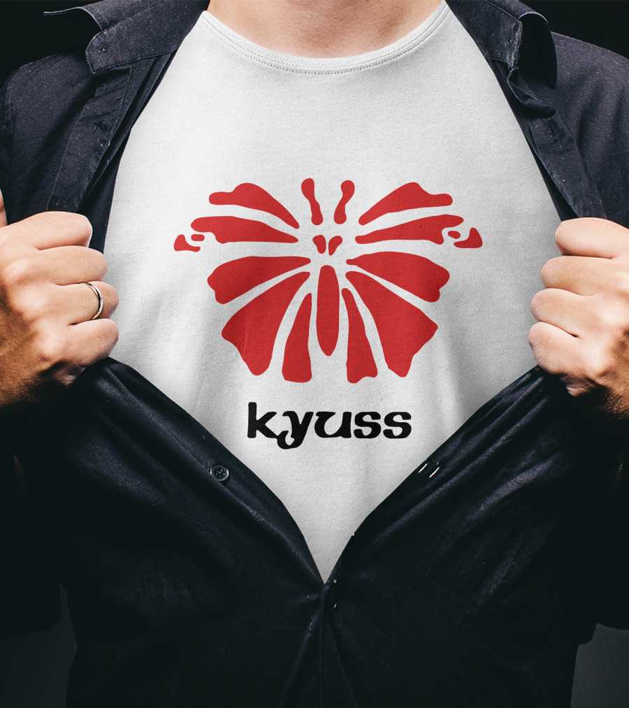 Kyuss Vintage Logo Red Flower T-Shirt