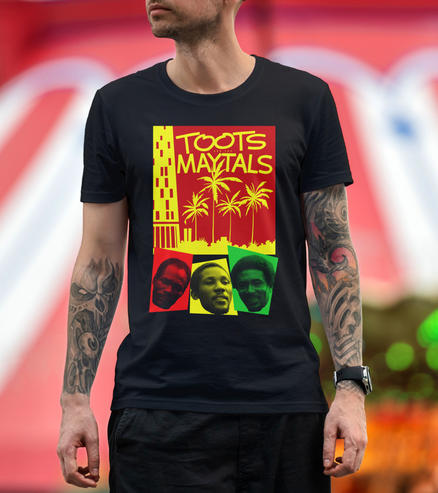 Toots And The Maytals Palm Trees And Faces In Red Yellow Green T-Shirt