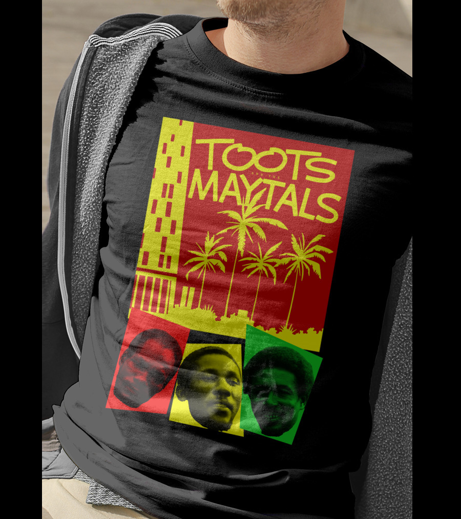 Toots And The Maytals Palm Trees And Faces In Red Yellow Green T-Shirt
