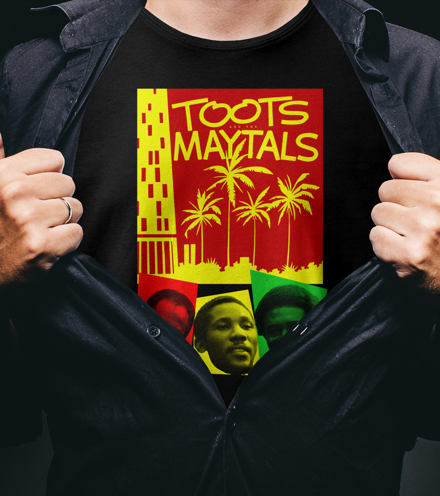 Toots And The Maytals Palm Trees And Faces In Red Yellow Green T-Shirt