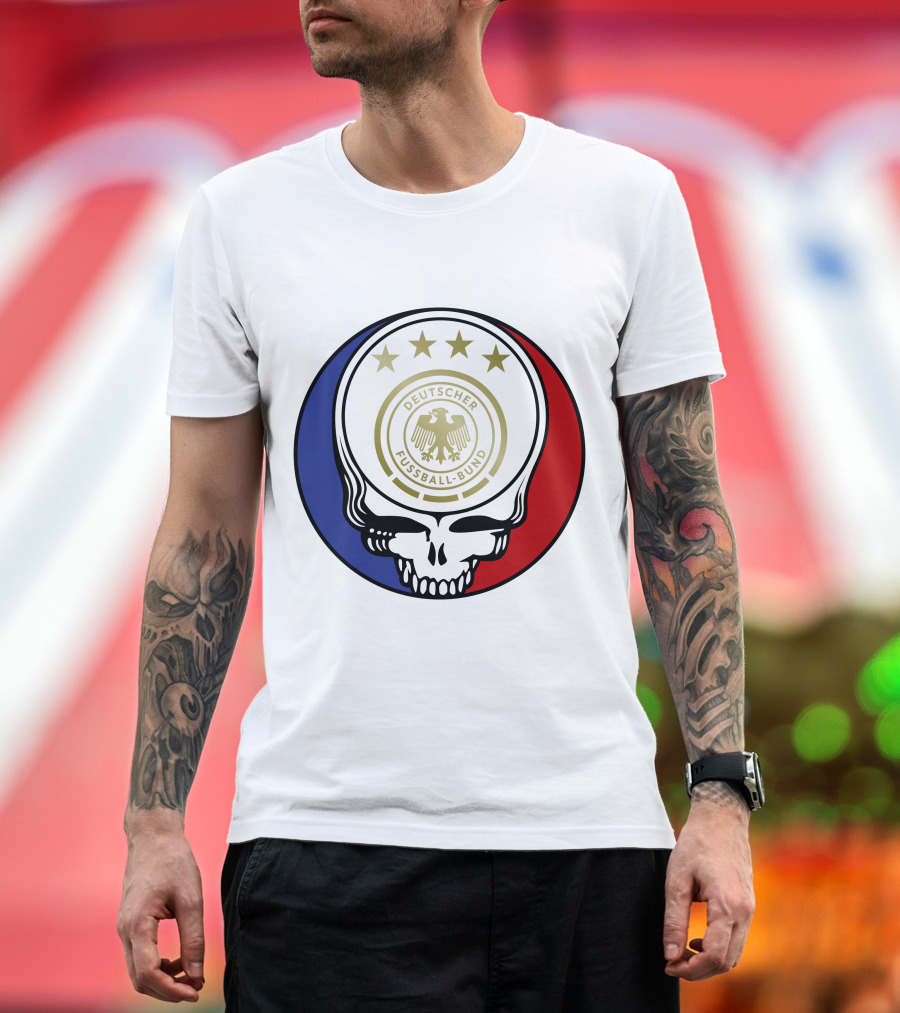 Germany Football Team Deutscher Fussball-Bund Grateful Dead Skull T-Shirt