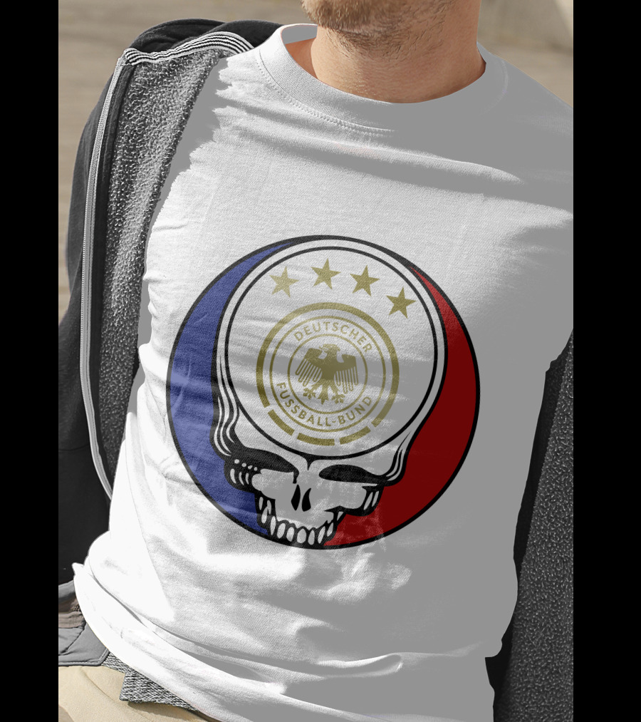 Germany Football Team Deutscher Fussball-Bund Grateful Dead Skull T-Shirt