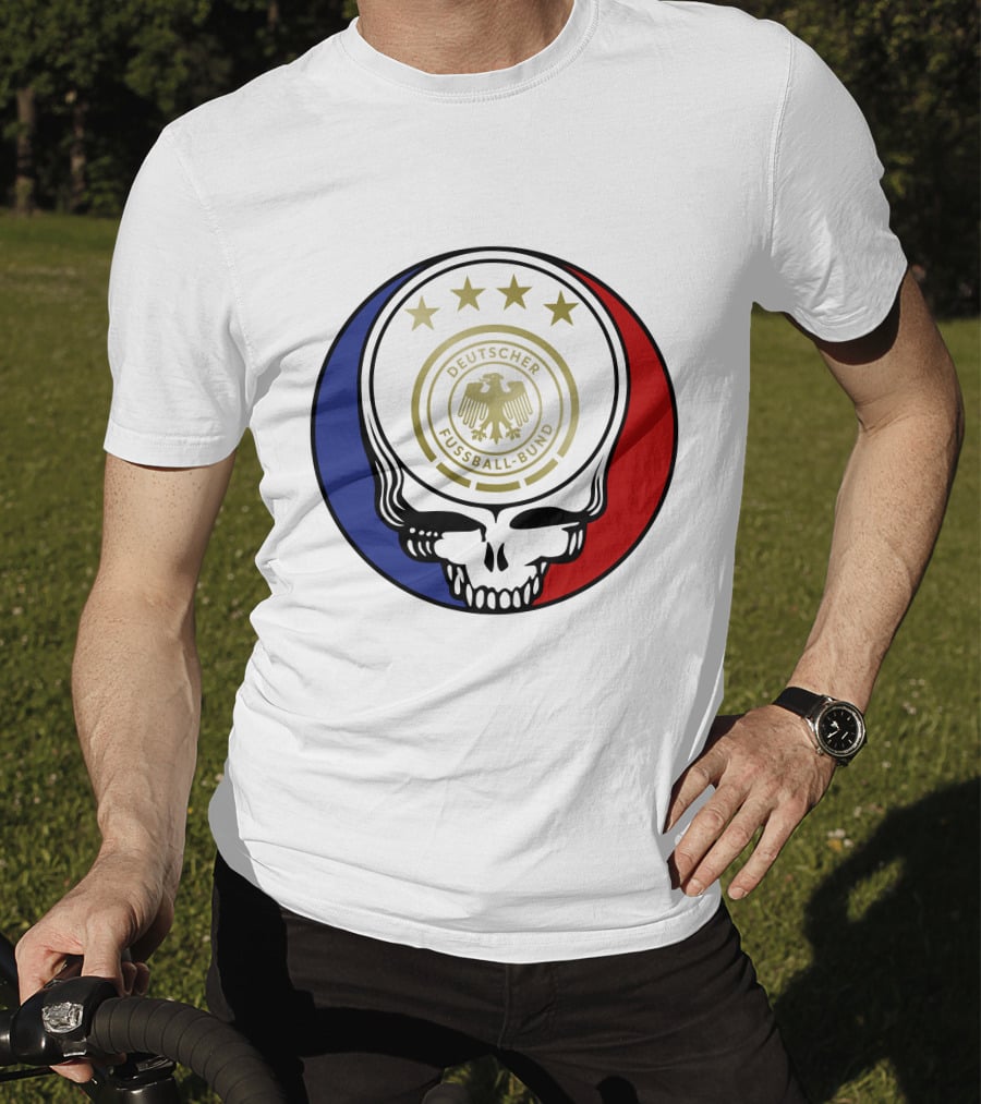Germany Football Team Deutscher Fussball-Bund Grateful Dead Skull T-Shirt