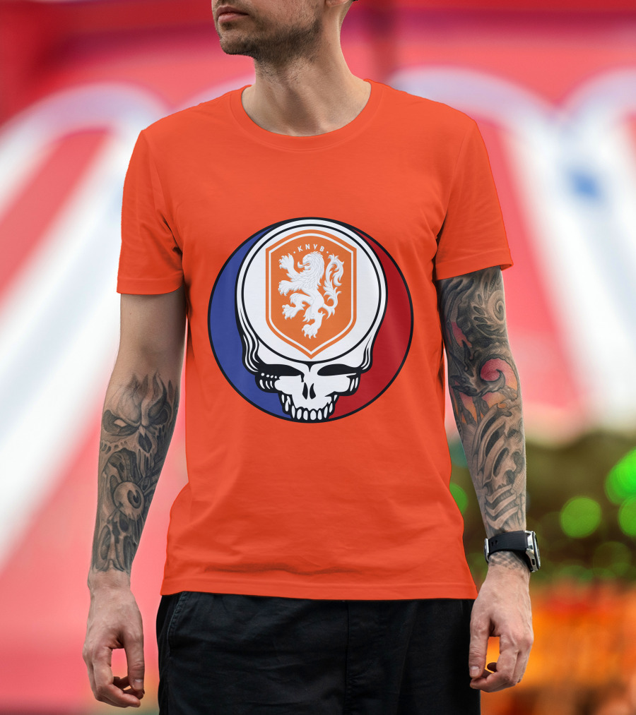 Netherland National Football Team KNVB Grateful Dead Skull T-Shirt