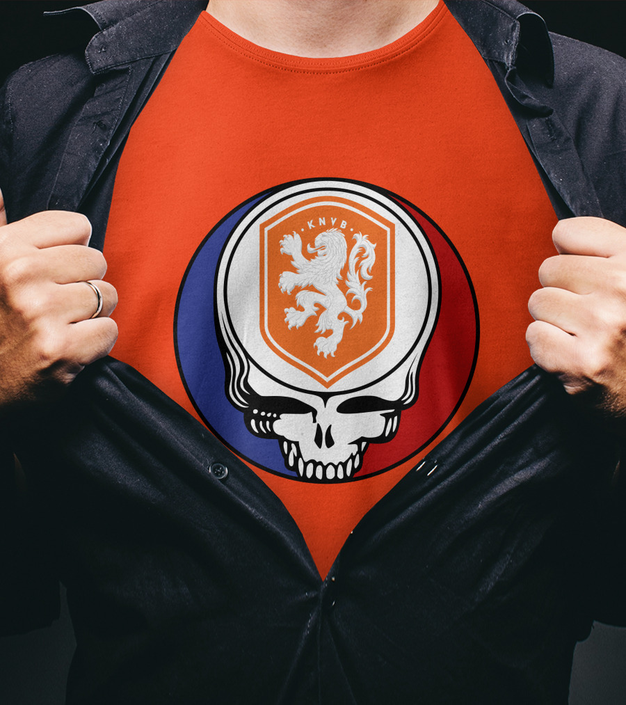 Netherland National Football Team KNVB Grateful Dead Skull T-Shirt