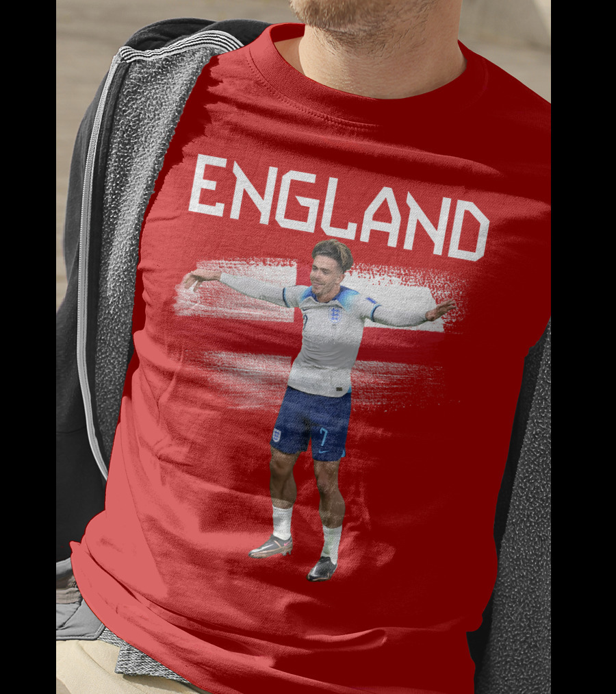Jack Grealish England Soccer Celebration St George's Cross T-Shirt