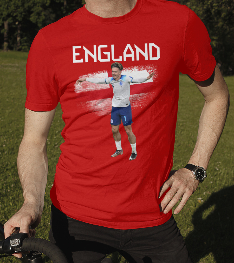 Jack Grealish England Soccer Celebration St George's Cross T-Shirt