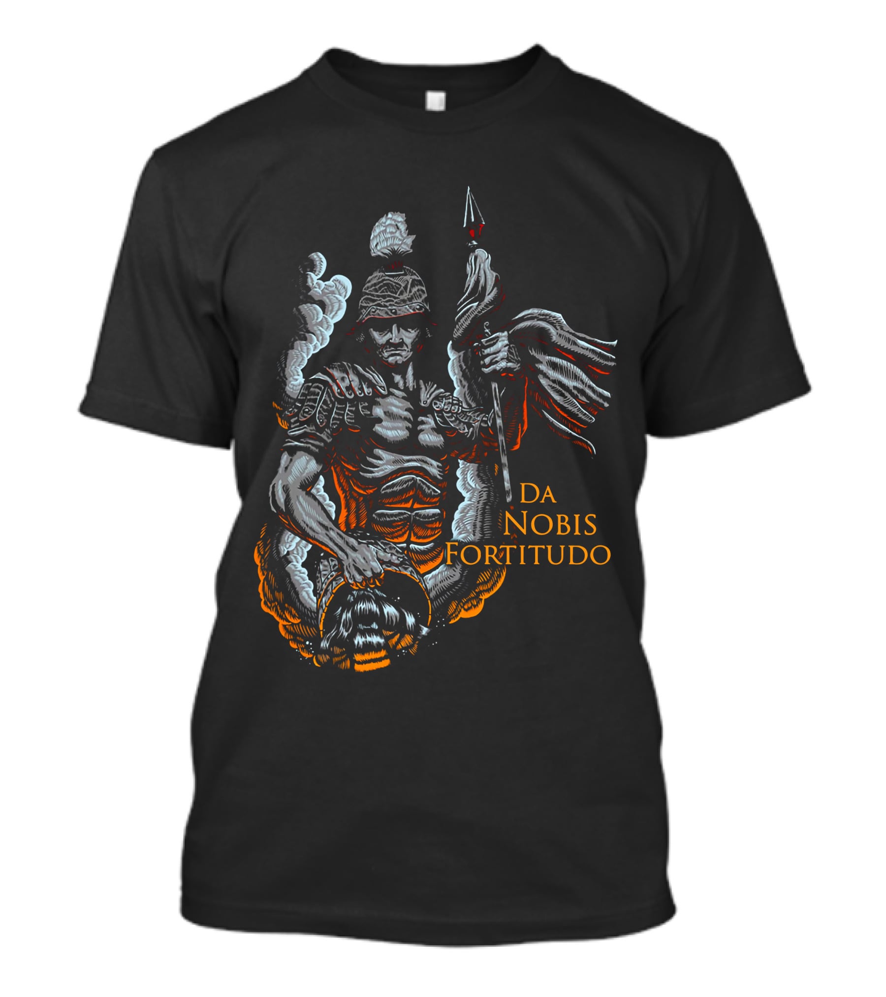 Roman Warrior With DA NOBIS FORTITUDO Banner T-Shirt