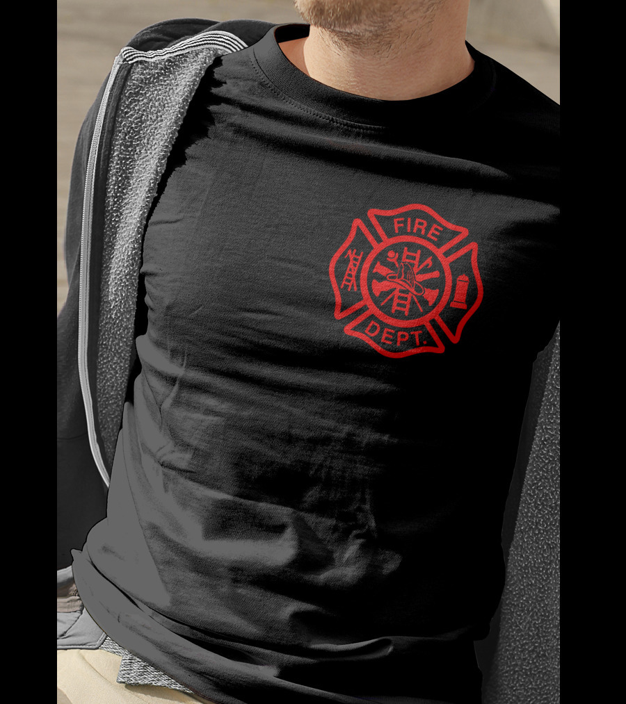 There Is A Her In Brotherhood Fire Dept Maltese Cross T-Shirt