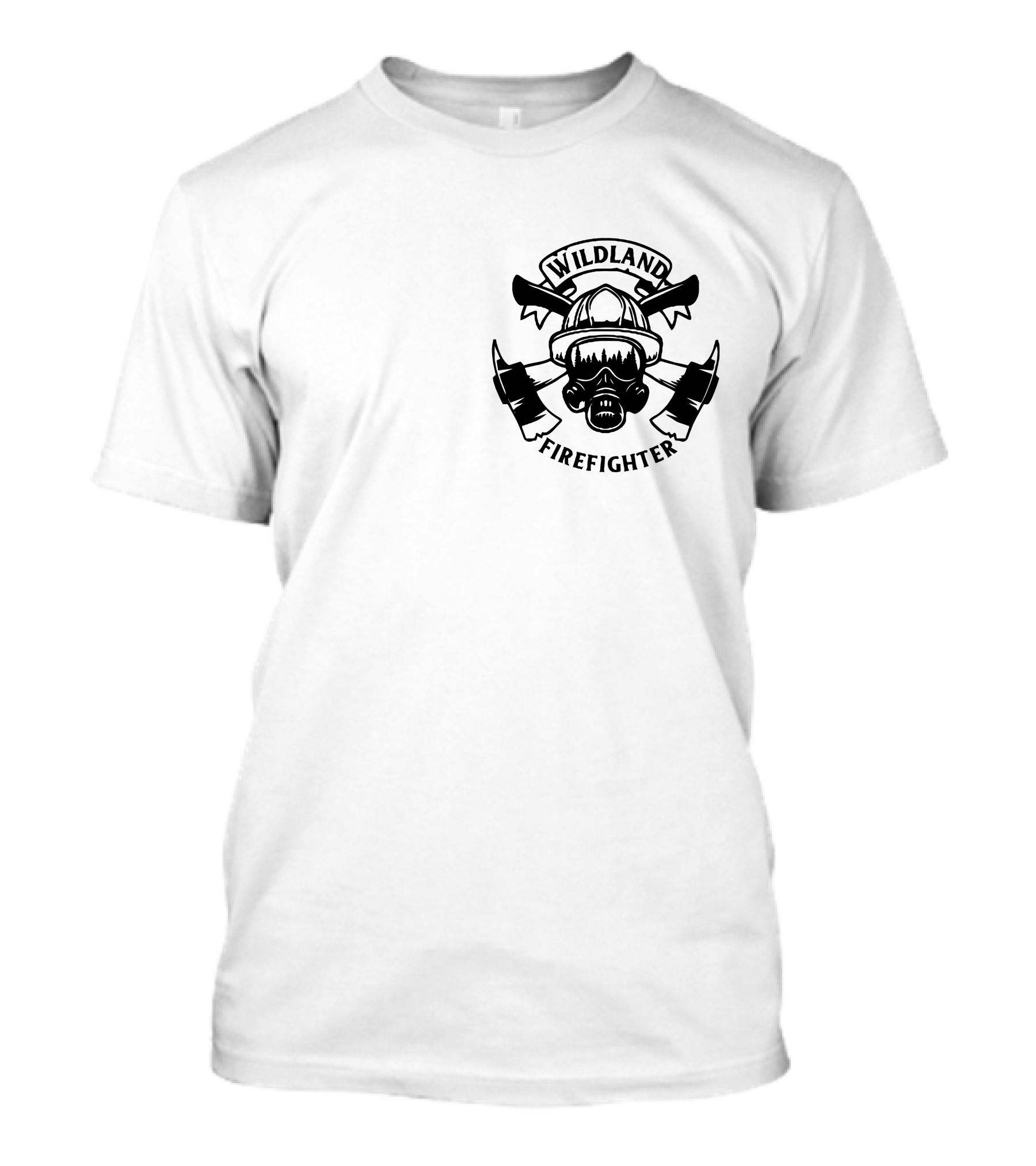 WILDLAND FIREFIGHTER Forest Helmet Axes Mask T-Shirt