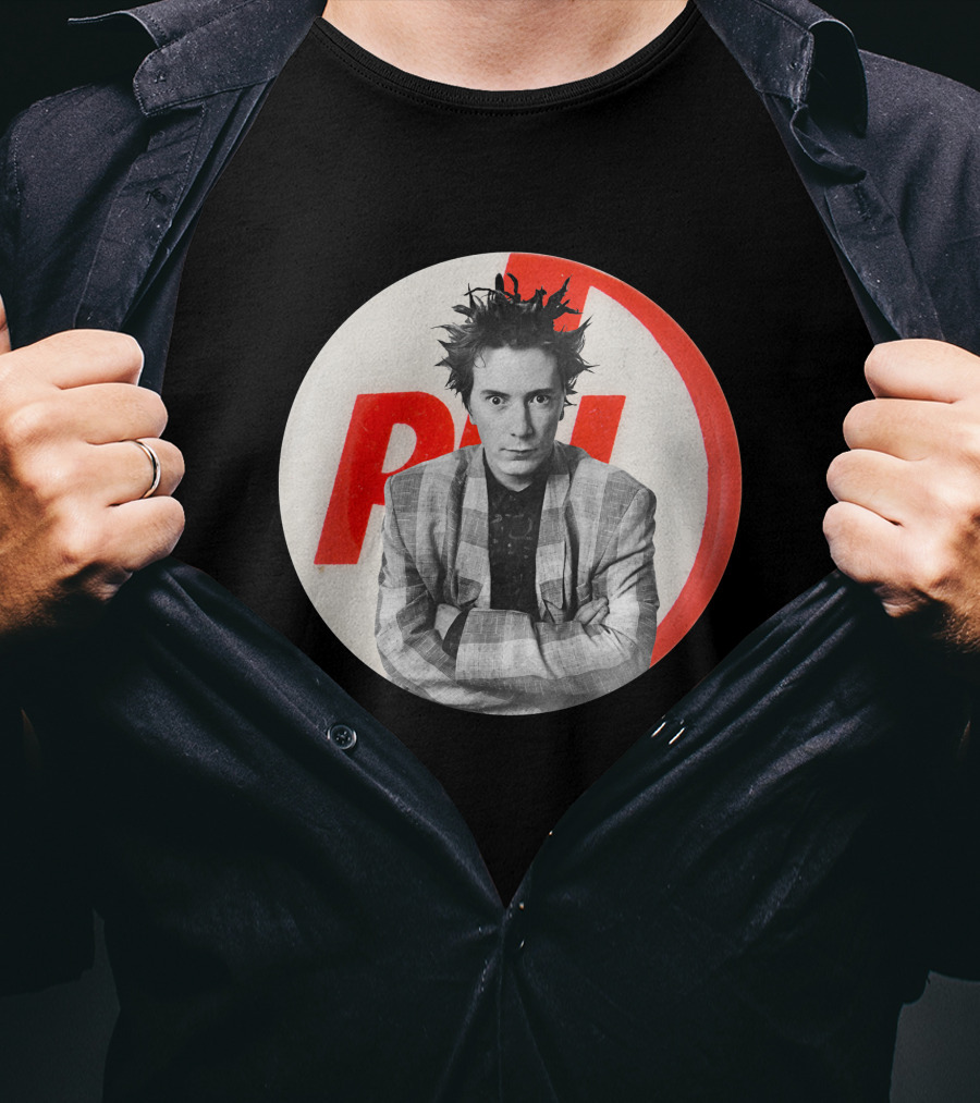 Public Image Ltd PiL John Lydon Button Style Plaid Jacket T-Shirt