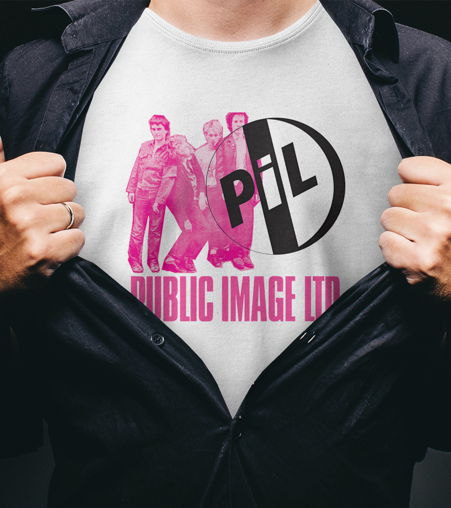 Public Image Ltd PiL Band Logo Pink T-Shirt