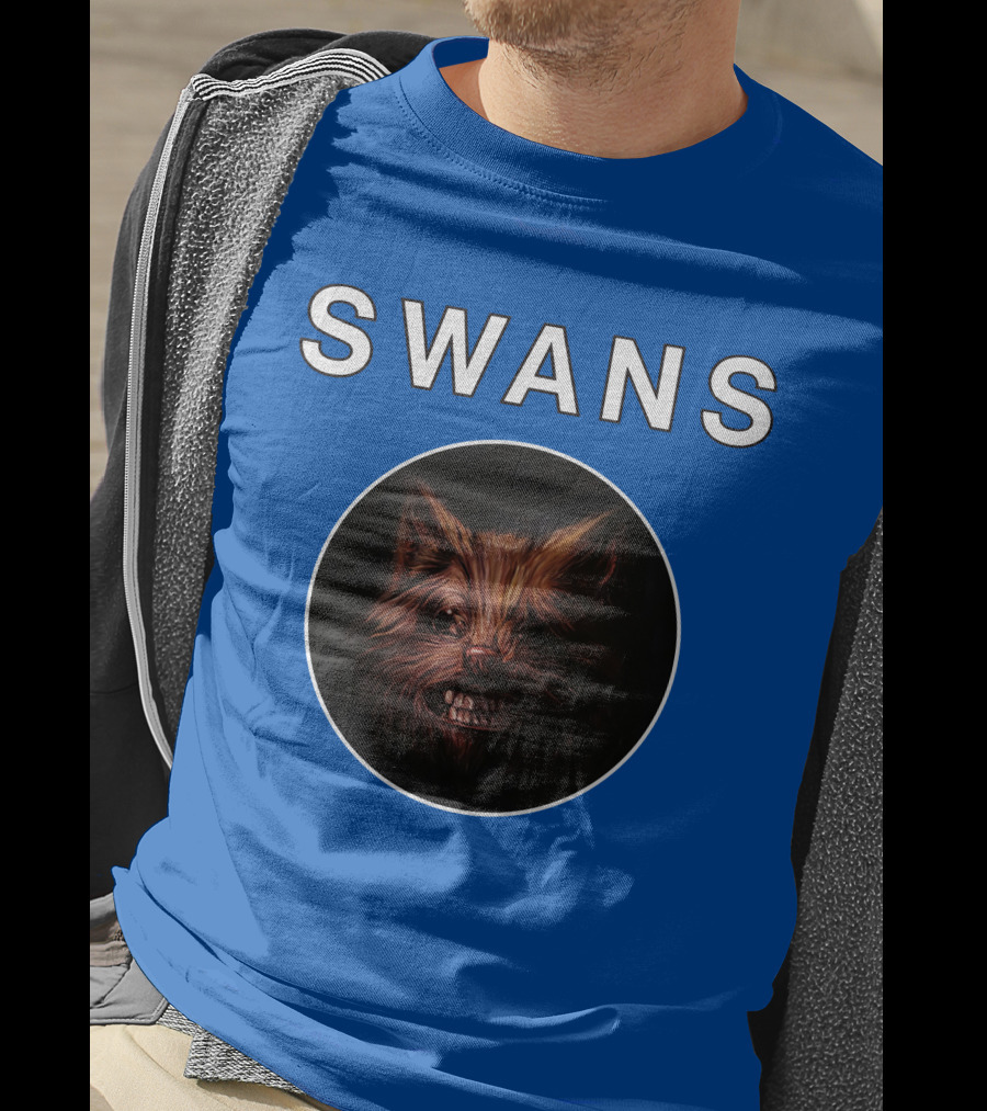 SWANS Ferocious Feline Face T-Shirt
