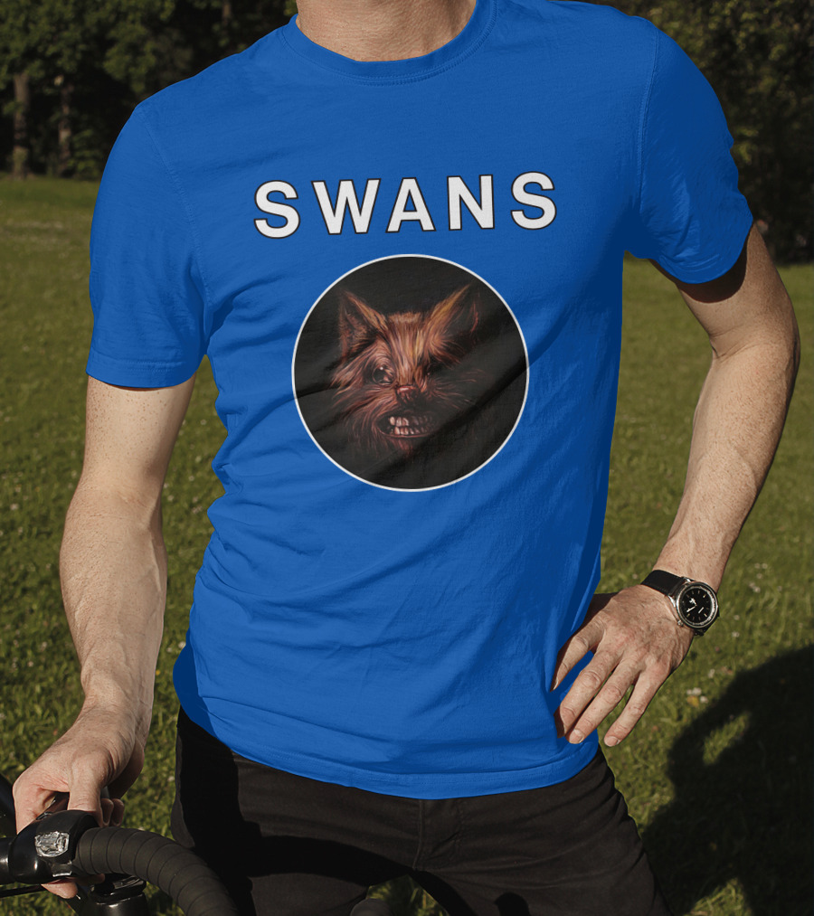 SWANS Ferocious Feline Face T-Shirt