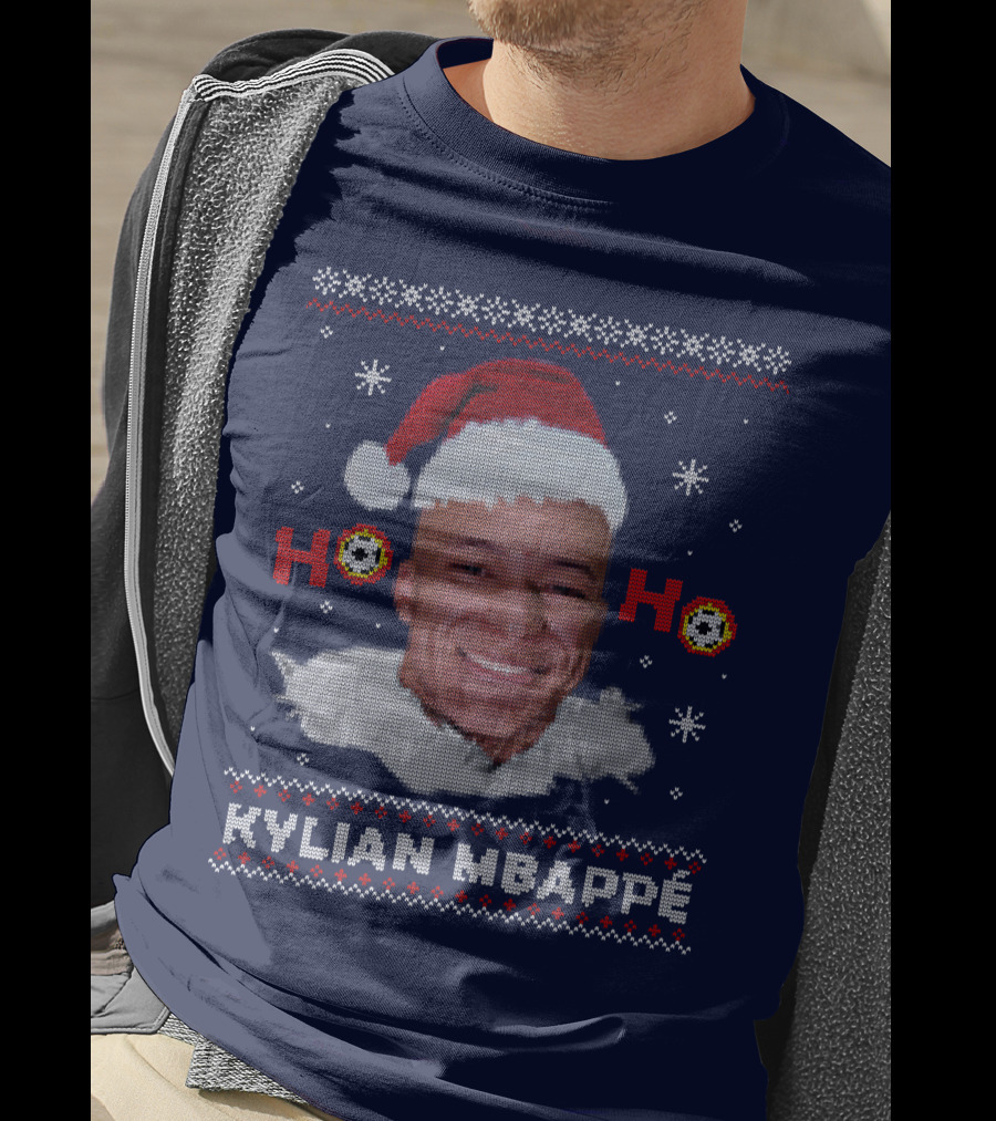 Kylian Mbappe Ho Ho Christmas Santa Hat T-Shirt