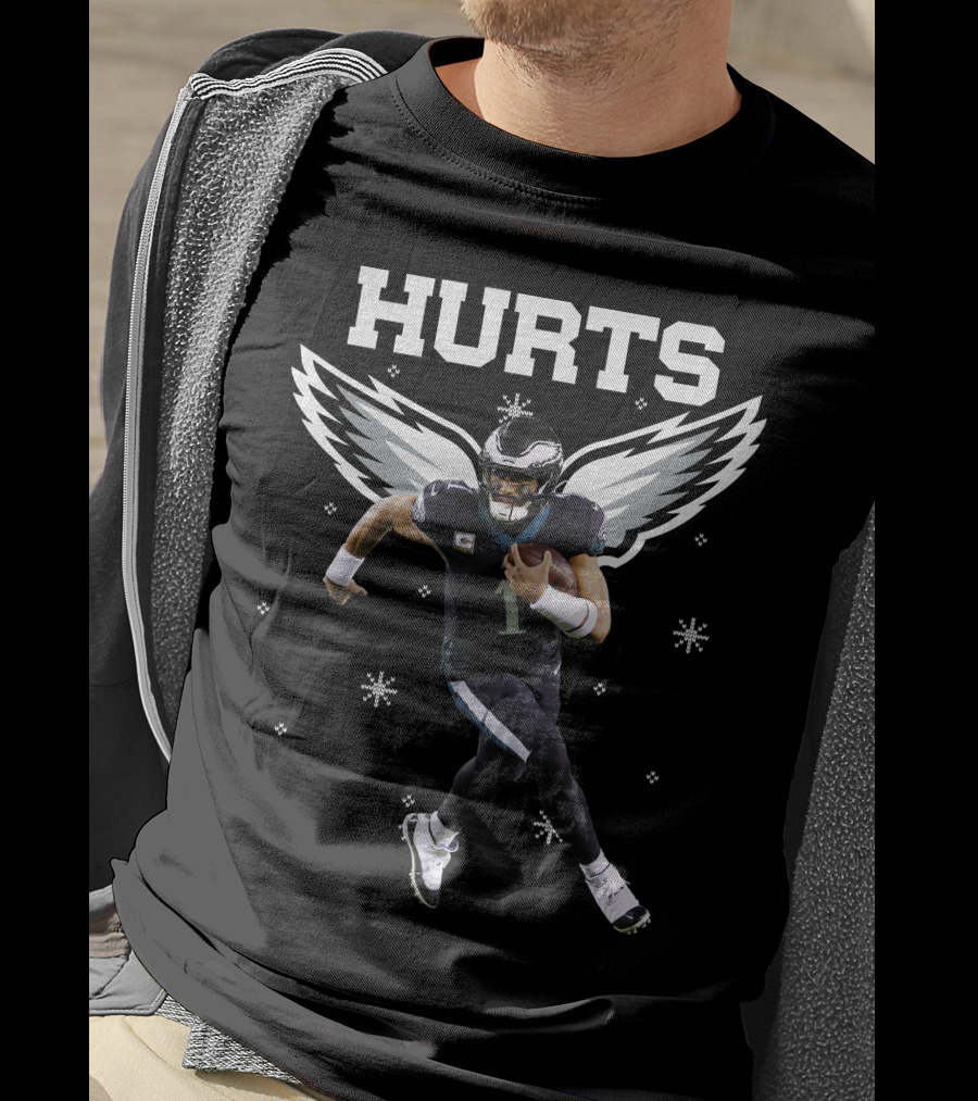 Jalen Hurts Eagles Wings Christmas T-Shirt
