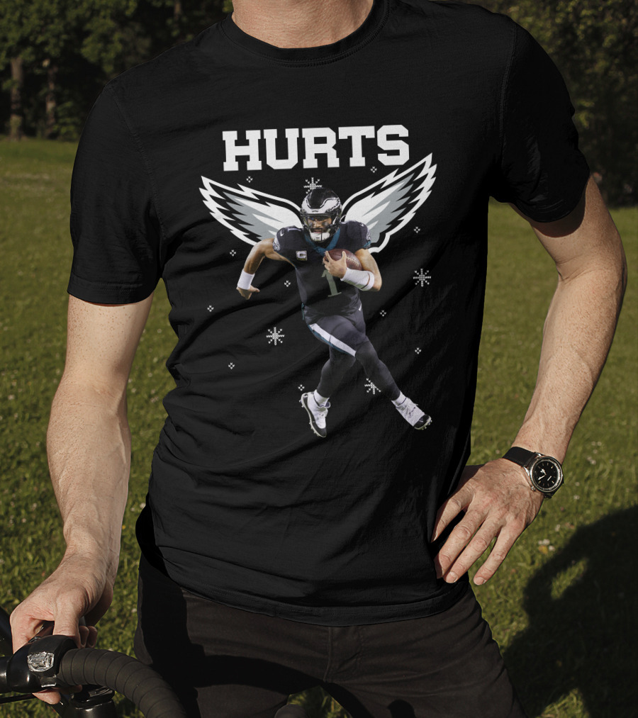 Jalen Hurts Eagles Wings Christmas T-Shirt