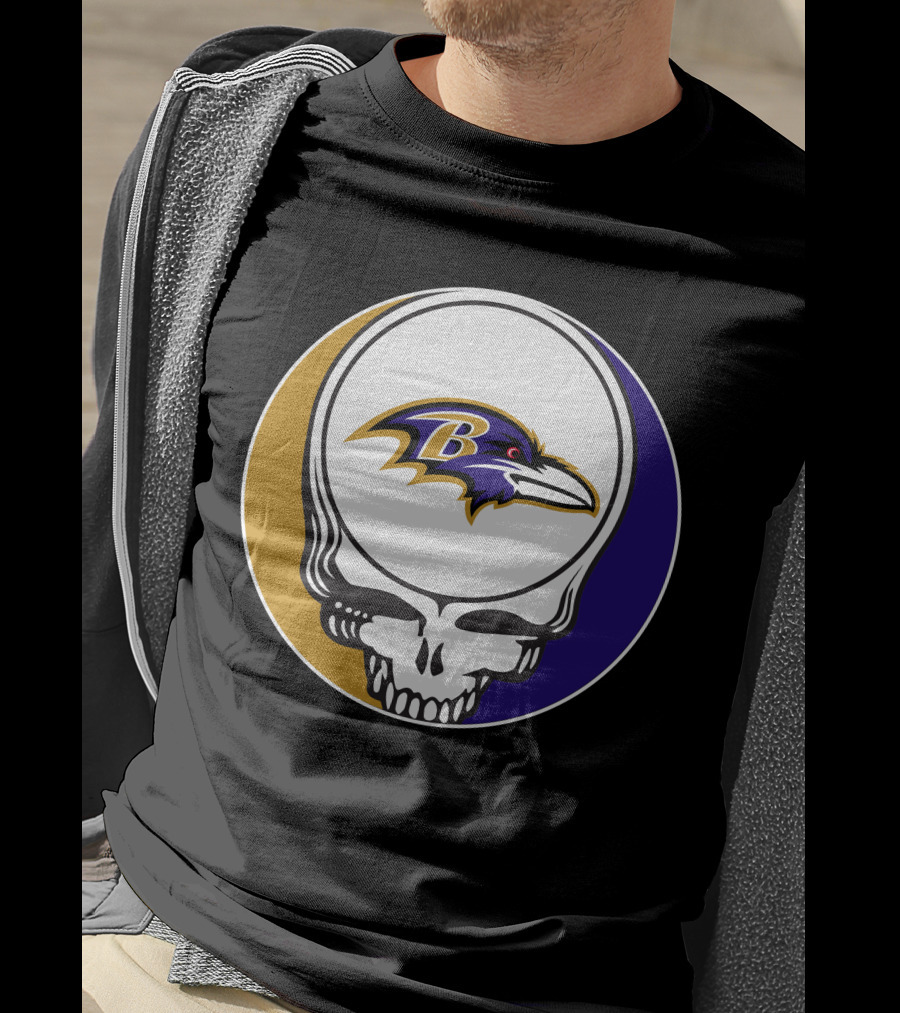 Baltimore Ravens Skull T-Shirt