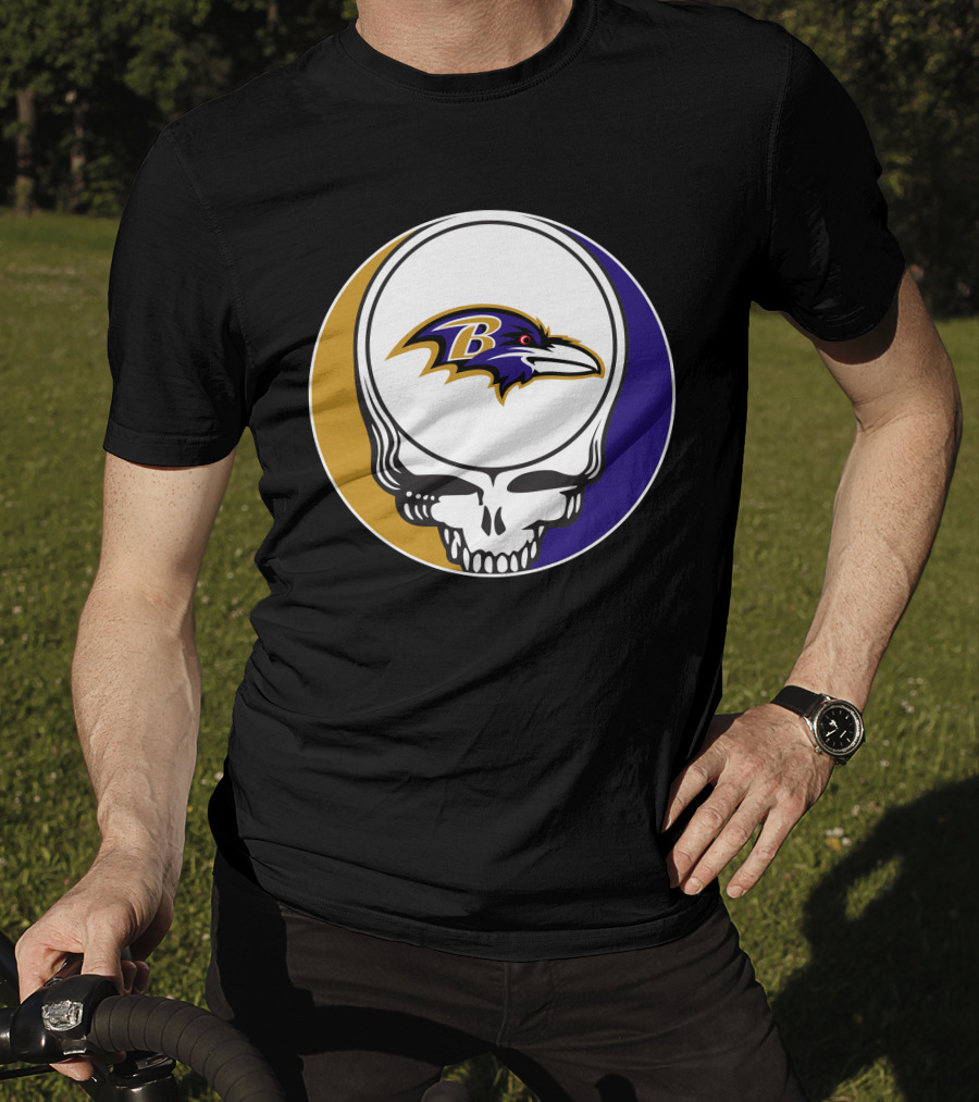 Baltimore Ravens Skull T-Shirt