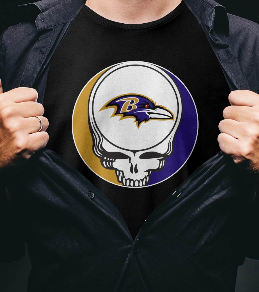 Baltimore Ravens Skull T-Shirt