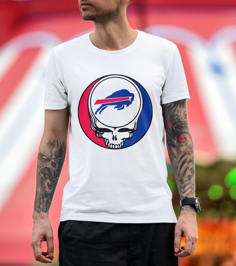 Buffalo Bills Grateful Dead Skull Circle T-Shirt