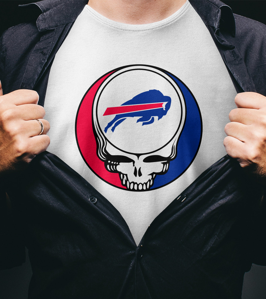 Buffalo Bills Grateful Dead Skull Circle T-Shirt