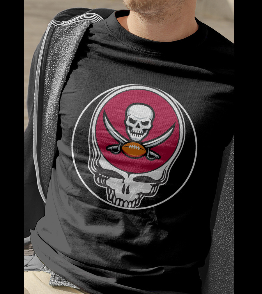 Tampa Bay Buccaneers Grateful Dead Skull Logo Collaboration T-Shirt