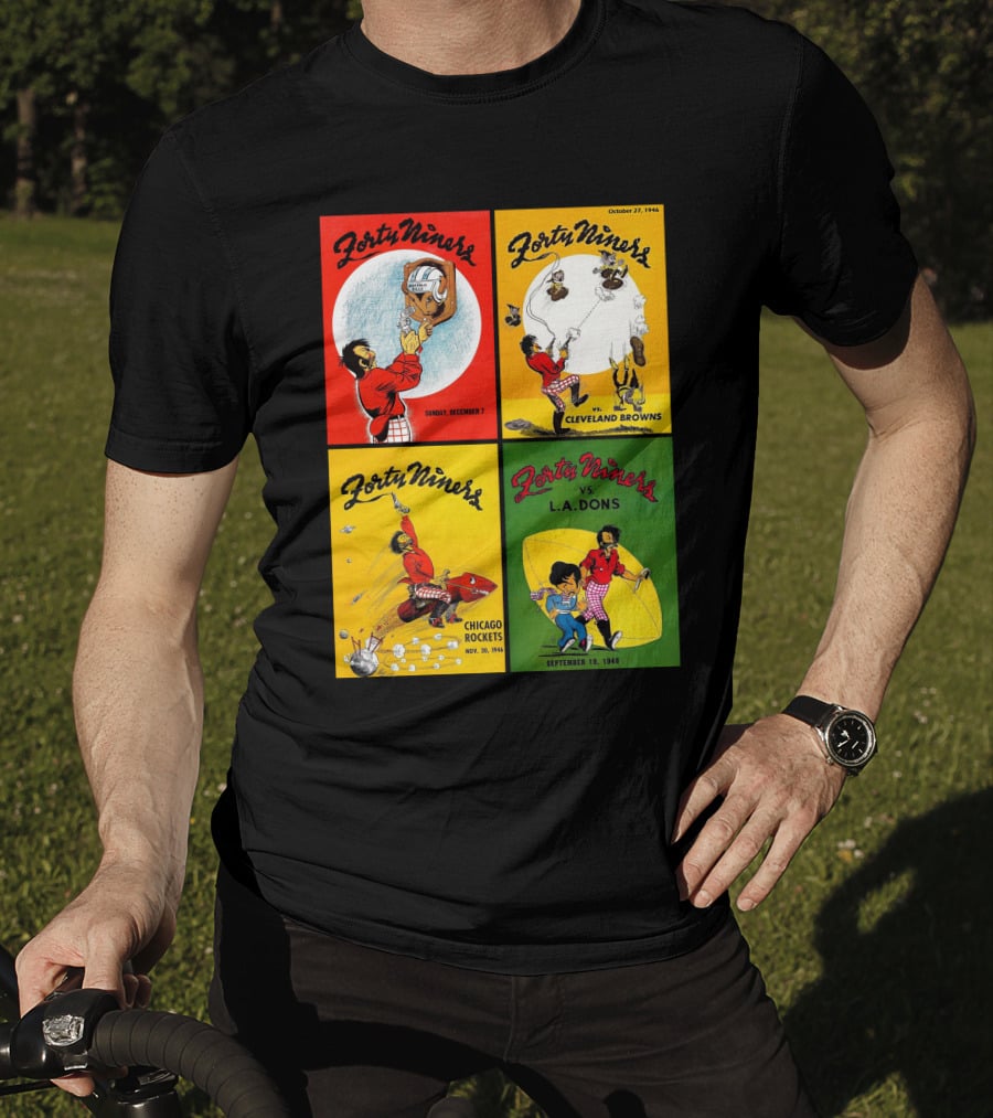 San Francisco Forty Niners Cleveland Browns Chicago Rockets L.A. Dons 1946 T-Shirt