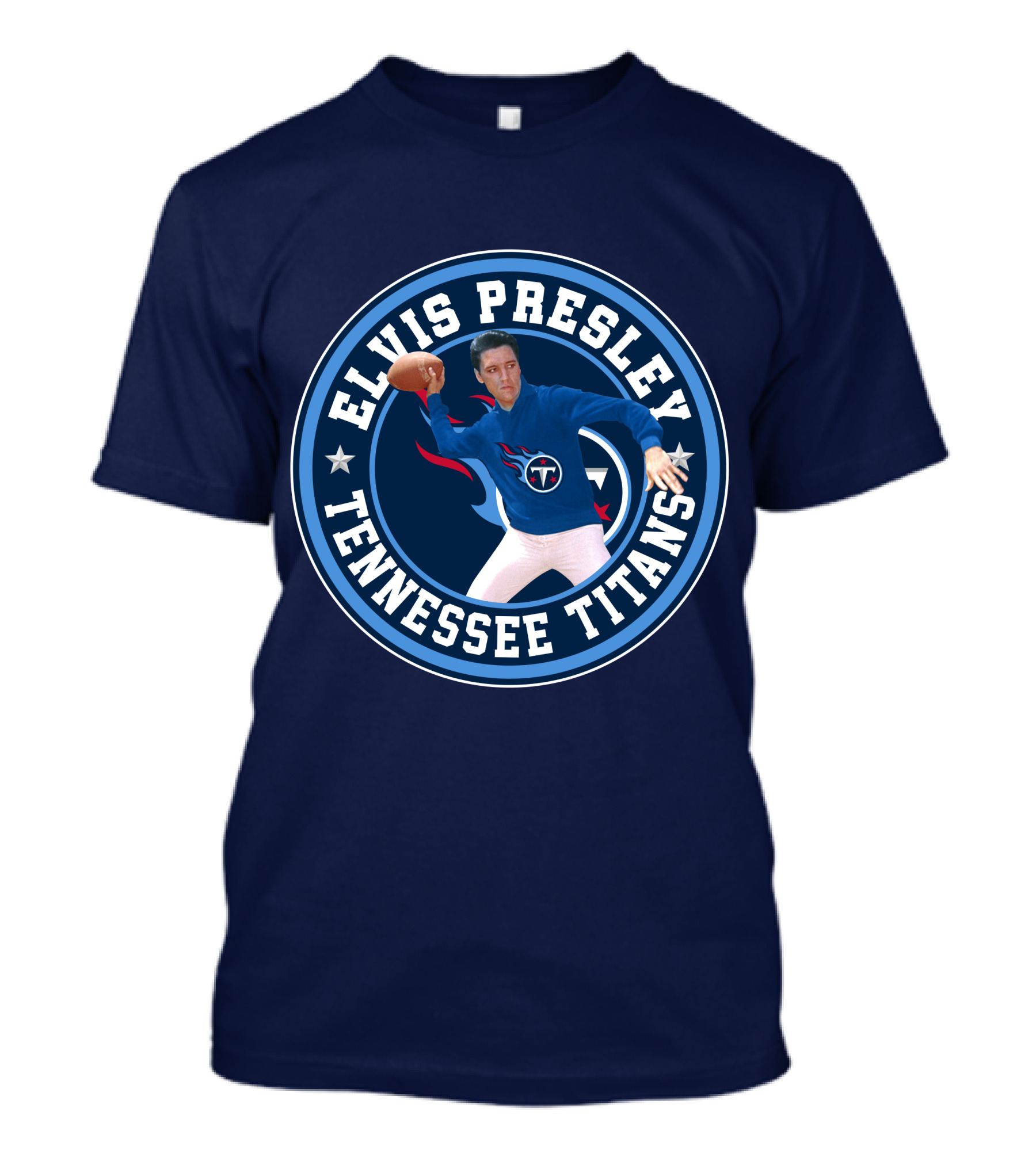 Elvis Presley Tennessee Titans Football T-Shirt